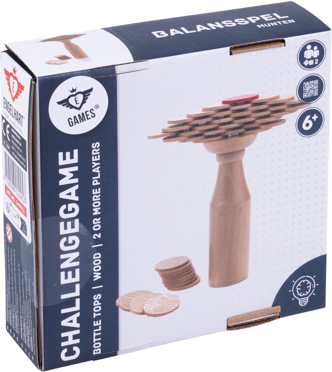Longfield-Balancespiel mit Münzen – Spiel für 2 oder mehr Spieler – Auge-Hand-Koordination – Geschicklichkeitsspiel für Kinder und Erwachsene – Engelsherz
