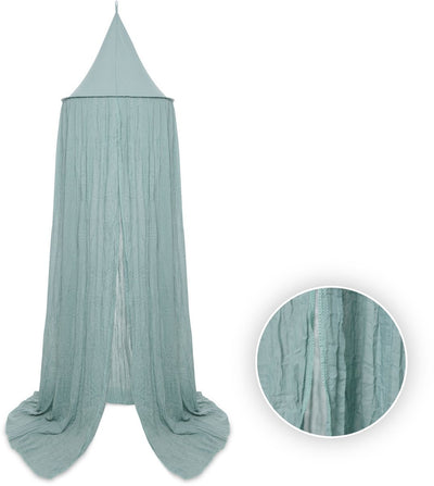 Jollein – Baby-Moskitonetz Vintage Meergrün – Baumwolle – Polyester – Babyschleier, Betthimmel – 245 cm