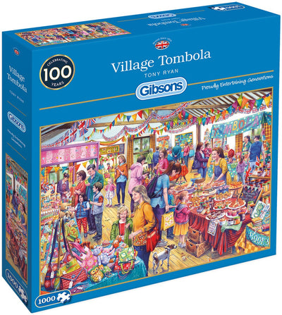 Gibsons – Village Tombola (von Tony Ryan) – 1000 Teile 68×49cm (B×H) – Puzzles für Erwachsene