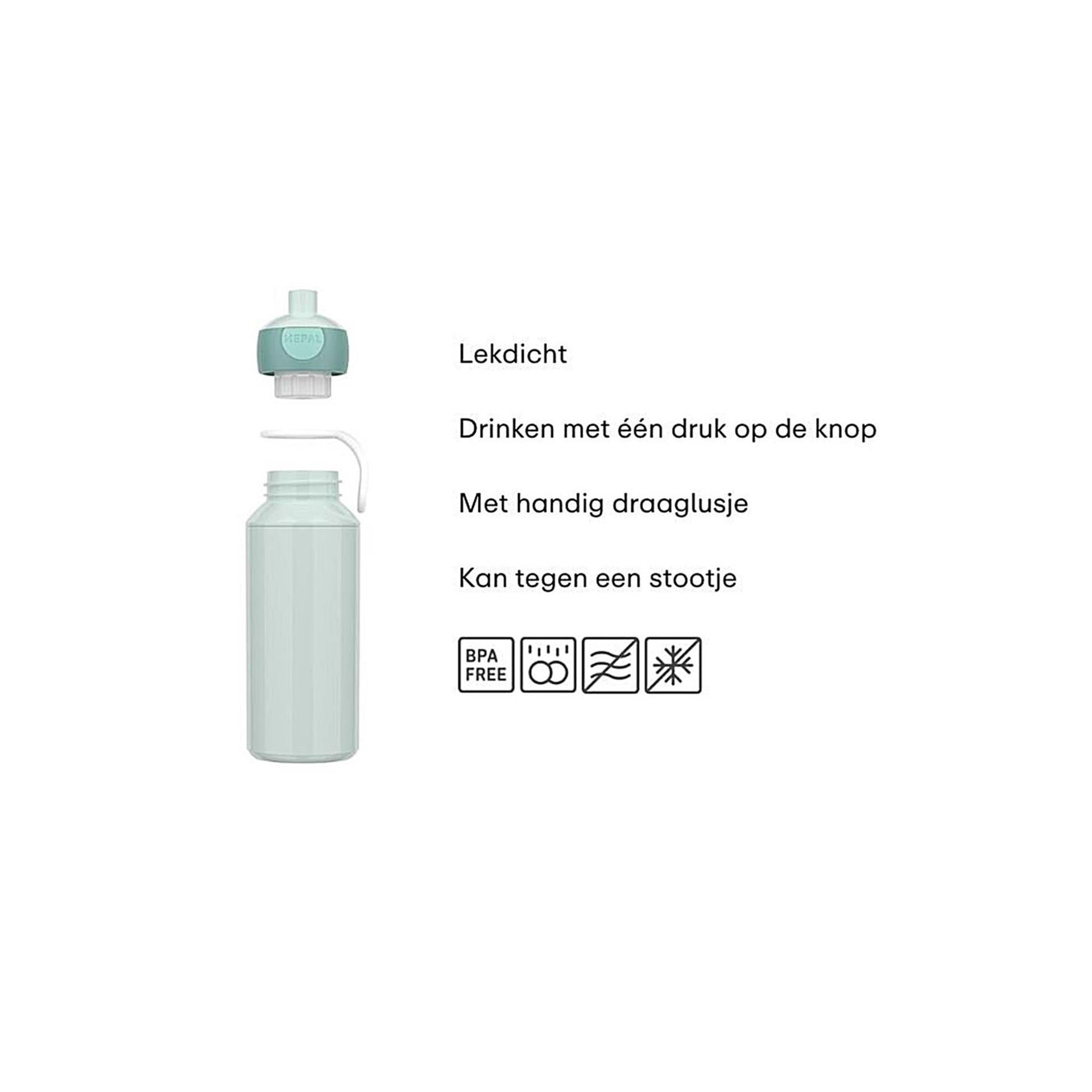 MEPAL -Trinkflasche Pop -up Campus 400 ml - cooles Pink