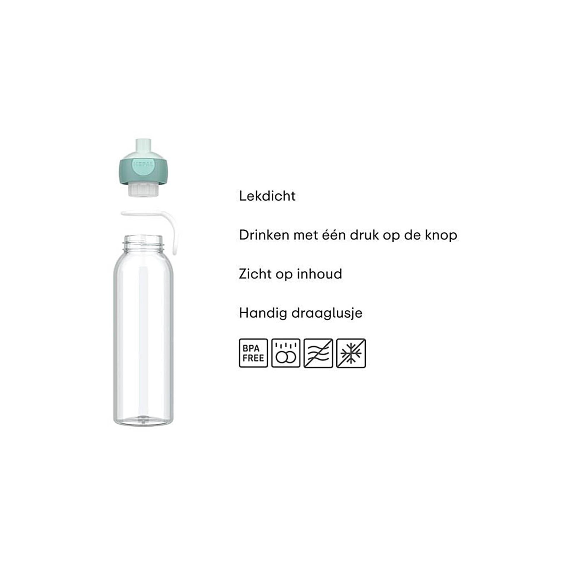 Wasserflasche Pop -up Campus 500 ml - coole Minze