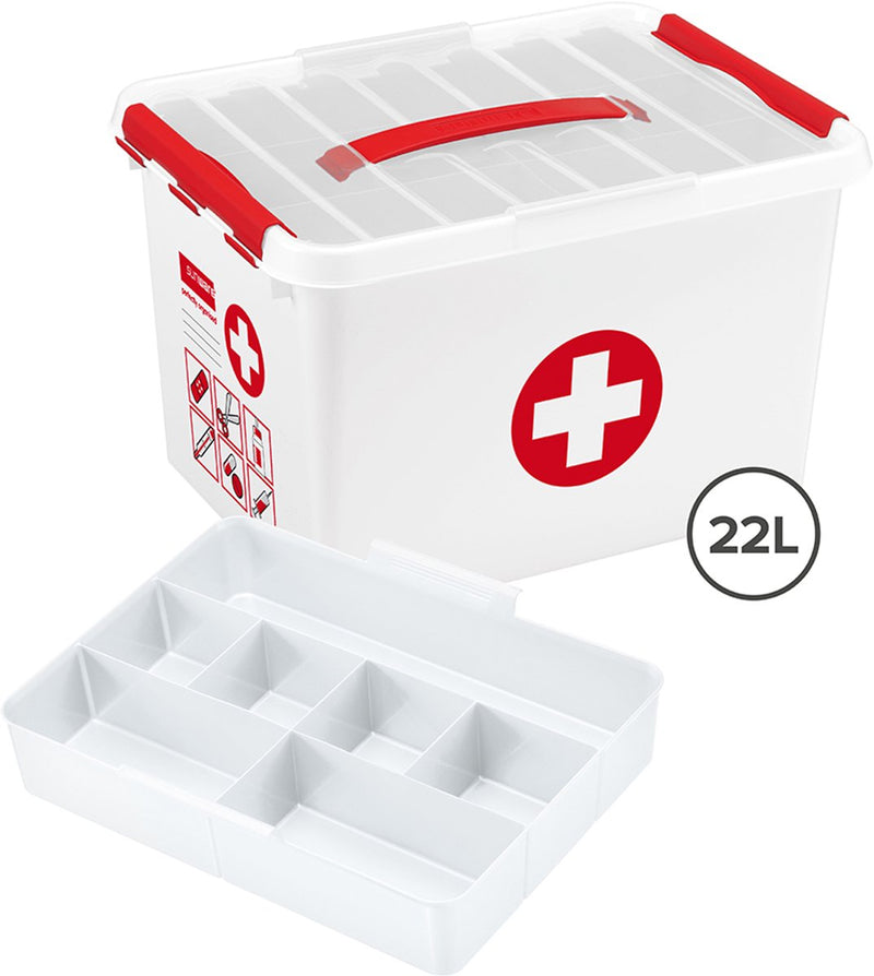 Sunware q-line Erste-Hilfe-Box 22l weiß