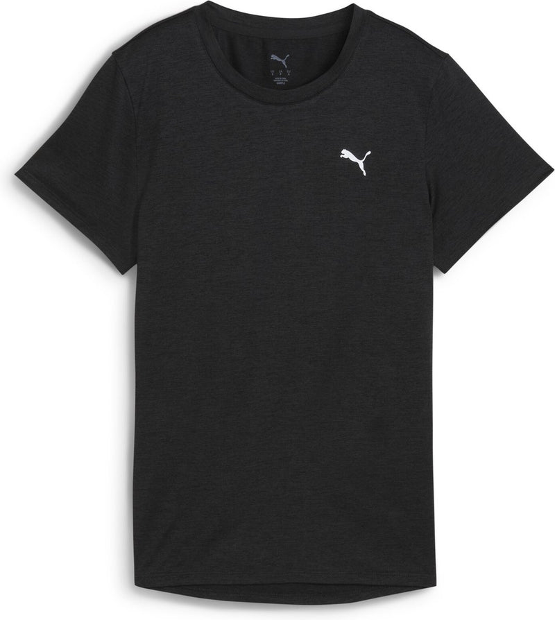 Puma W Tad Essential Heather Tee Damen-Sportshirt – Black Heather