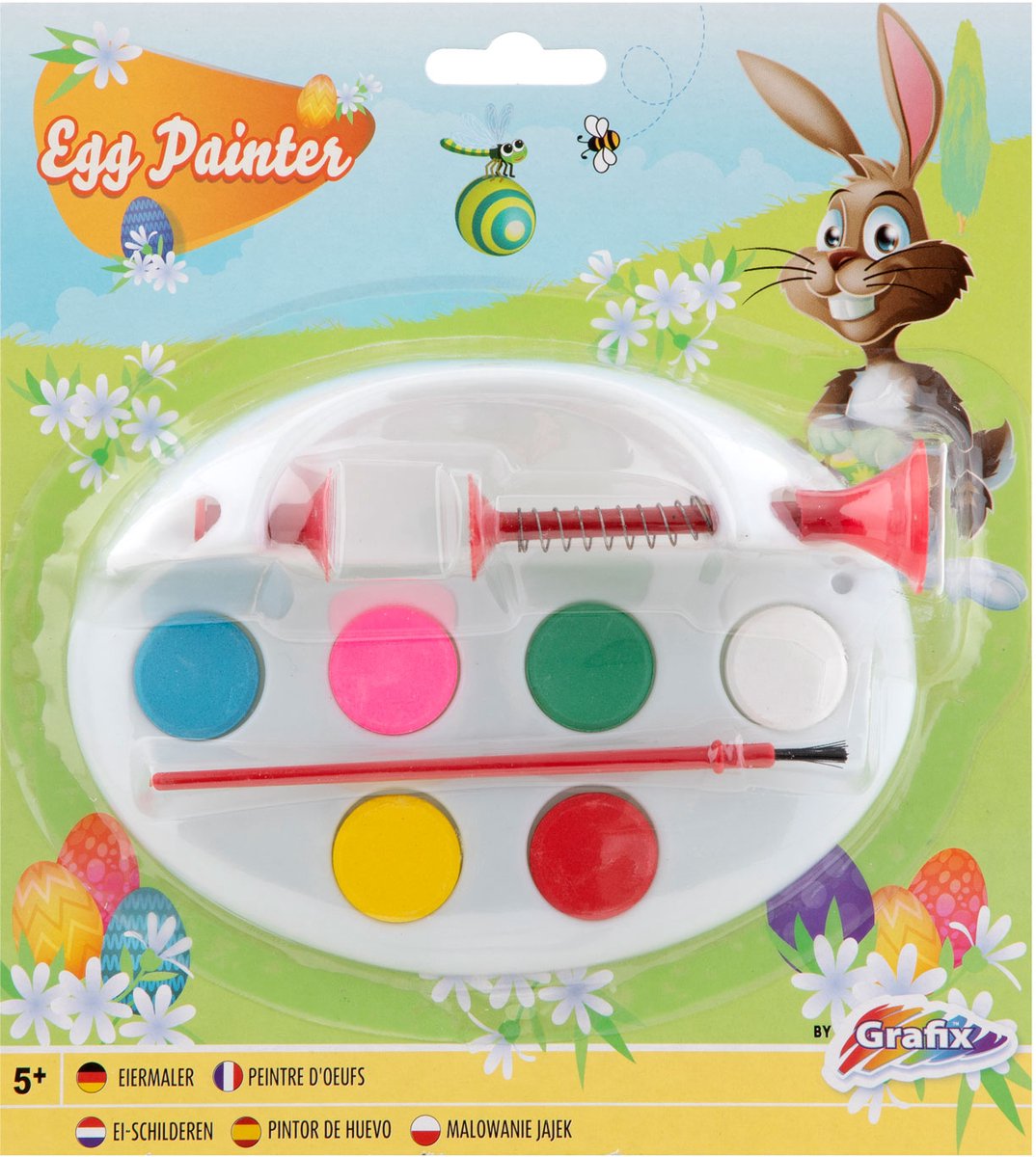 Grafix Egg -Paint Mühle mit Farbe und Pinsel