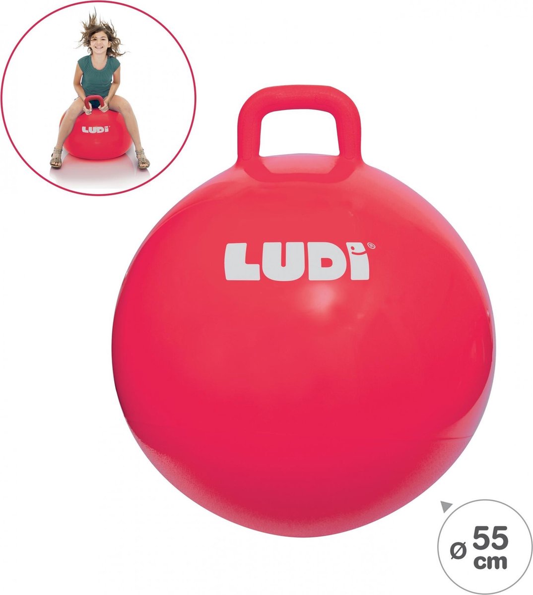 Ludi - Skippyball - 55 cm - rot
