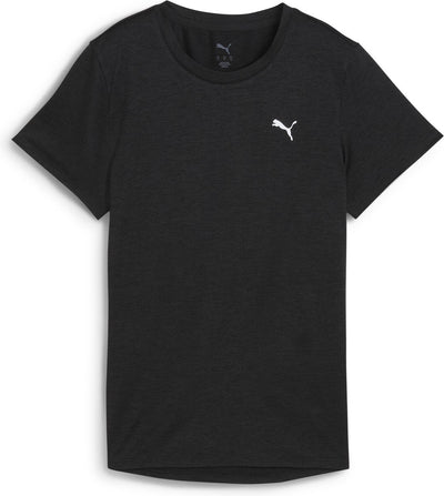 Puma W Tad Essential Heather Tee Damen-Sportshirt – Black Heather