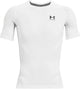 Under Armour UA HG Armour Comp SS-WHT Herren-Sportshirt – Weiß – Schwarz