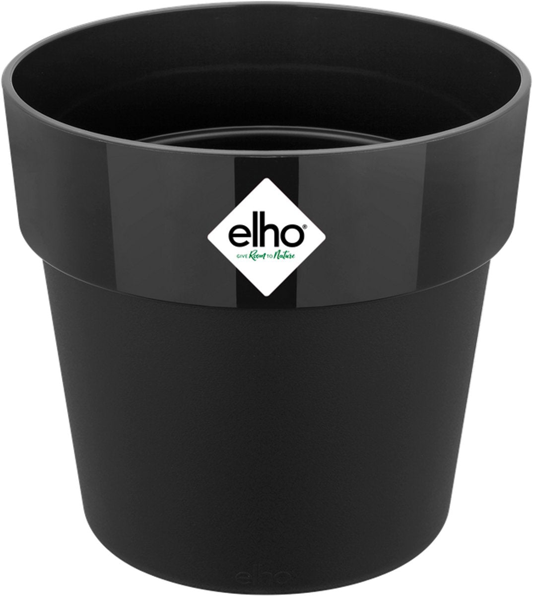 Elho b.for original rund 18 – Blumentopf für den Innenbereich – 100 % recycelter Kunststoff – ø 18,0 x h 16,5 cm – Living Black