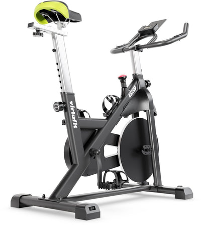 Virtufit RS100 Indoor Cycle – Indoorbike – magnetisches Widerstandssystem – LCD-Bildschirm – kompatibel mit Zwift Kinomap – mit Tablet-Halterung – 6 kg Schwungrad