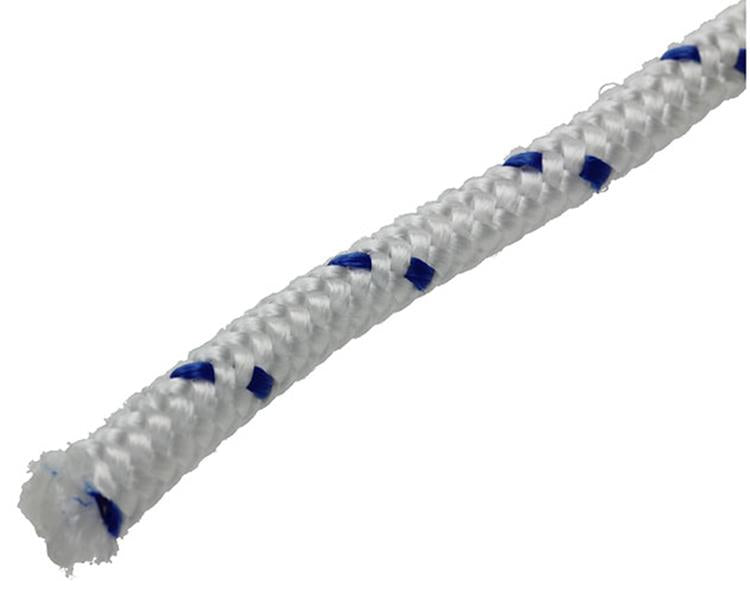 Mack 1013977 - PP-Geflecht, weiß, blau, 8 mm, 15 m | 5 Stück