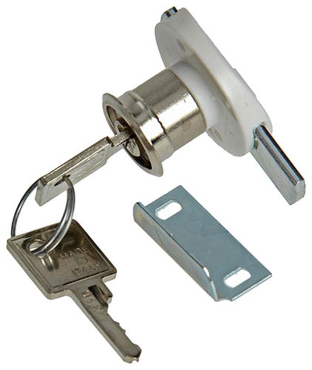 Mack 1014017 - Zylinder-Aufputz-Schrankschloss ø 16 mm l20 mm | 5 Stück