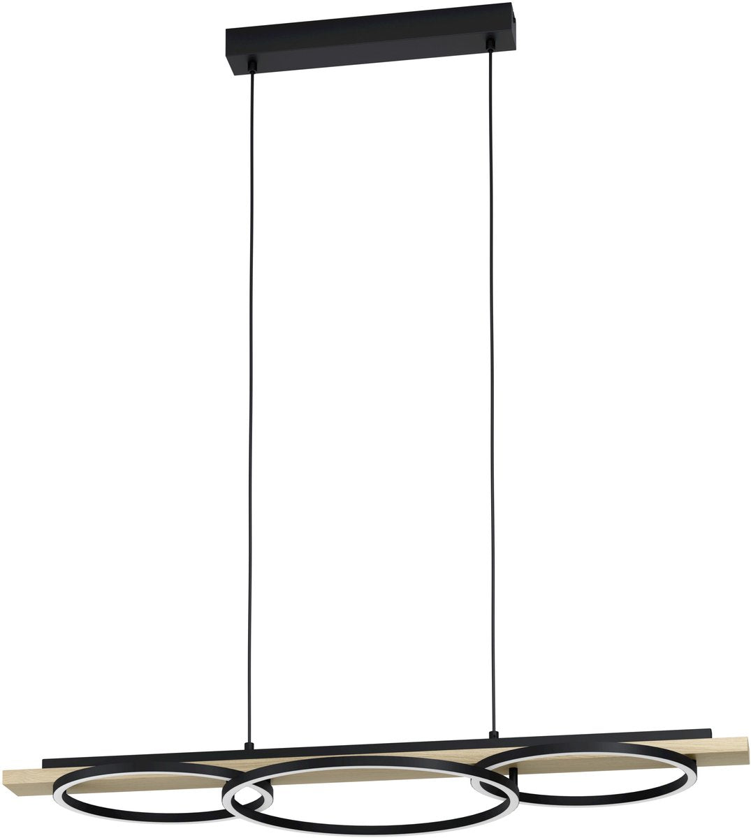 Eglo Boyal Hängelampe – LED – 40 cm – Holz – Schwarzbraun