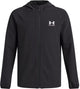 Under Armour UA Vibe Woven Windbreaker-BLK Jungen Sportjacke – Schwarz – Weiß