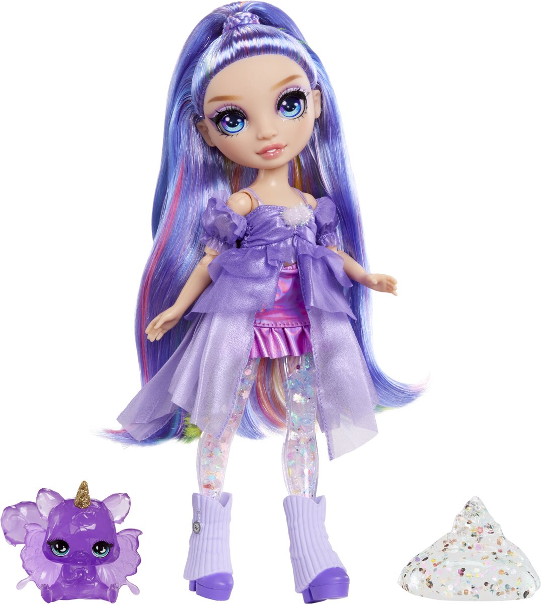 Regenbogen hoher Regenbogen schimmert mit schlanker Modepuppe Violet (lila)