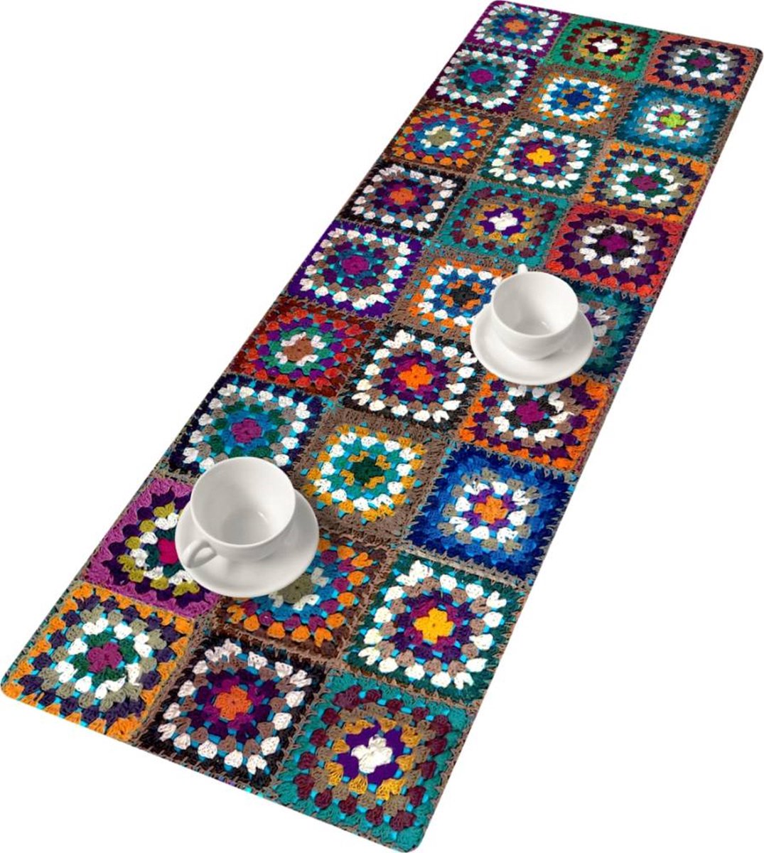 Bertoni – Tischläufer-Tischdecke – Filz – 115 x 40 cm – Frania-Druckmuster