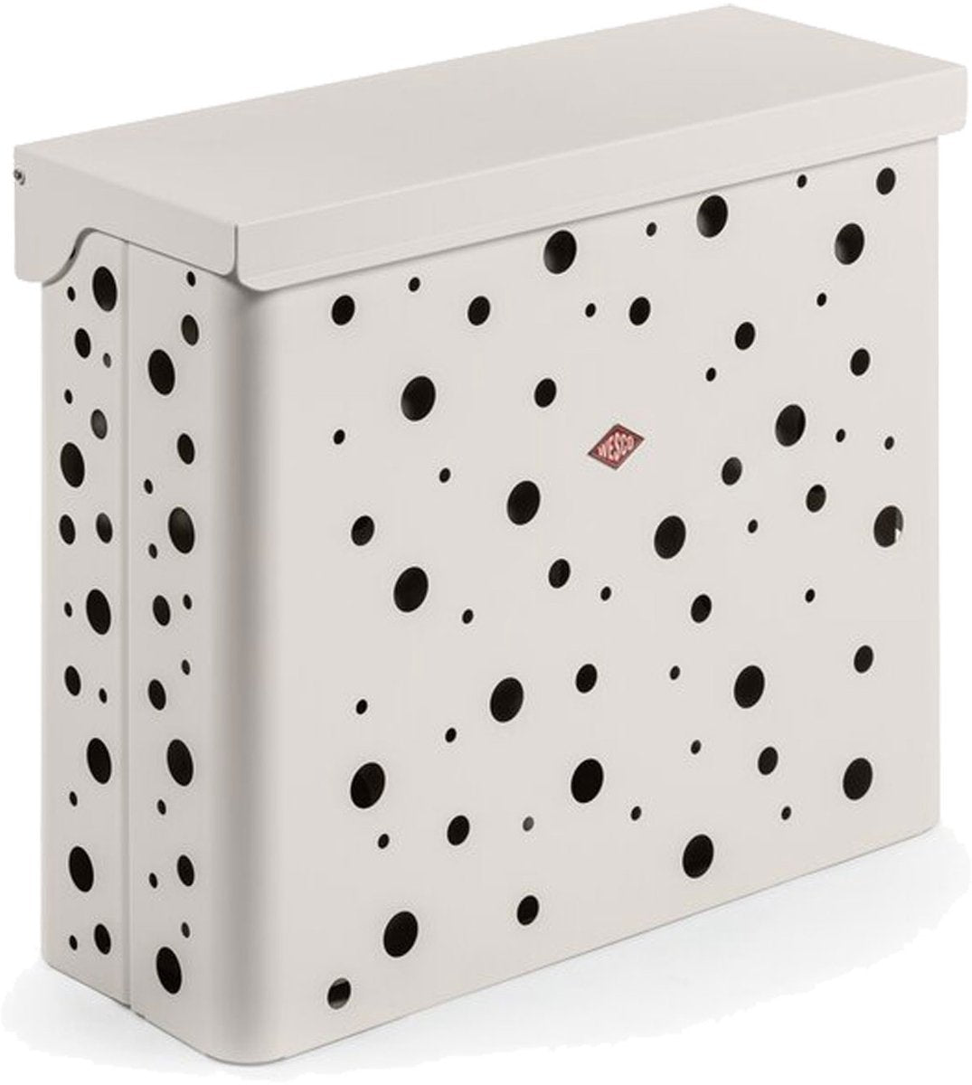 Wesco Wäschekorb Duo 2 mit Einsatz | 64 Liter | Duo-Wäschebox (2x32 Liter) | Metall - Mattsand | Wäschekorb