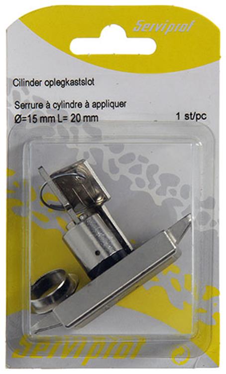Mack 1014018 - Zylinder-Aufputz-Schrankschloss ø 15 mm l20 mm | 5 Stück