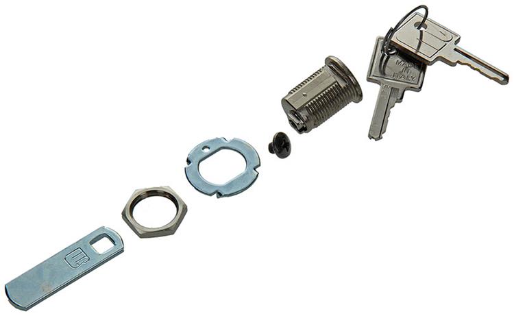 Mack 1014020 - Briefschrankschloss vernickelt 20 mm | 5 Stück