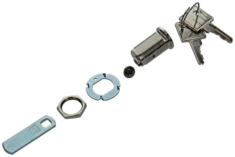 Mack 1014021 - Briefschrankschloss vernickelt 25 mm | 5 Stück
