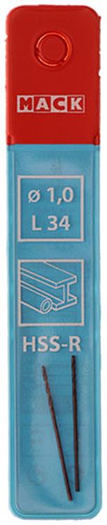 Mack 1018175 - Universalbohrer HSS R ø 1,0 x 34 mm 2 Stück | 5 Stück