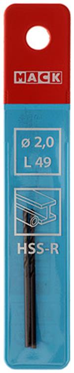 Mack 1018177 - Universalbohrer HSS R ø 2,0 x 49 mm 2 Stück | 5 Stück