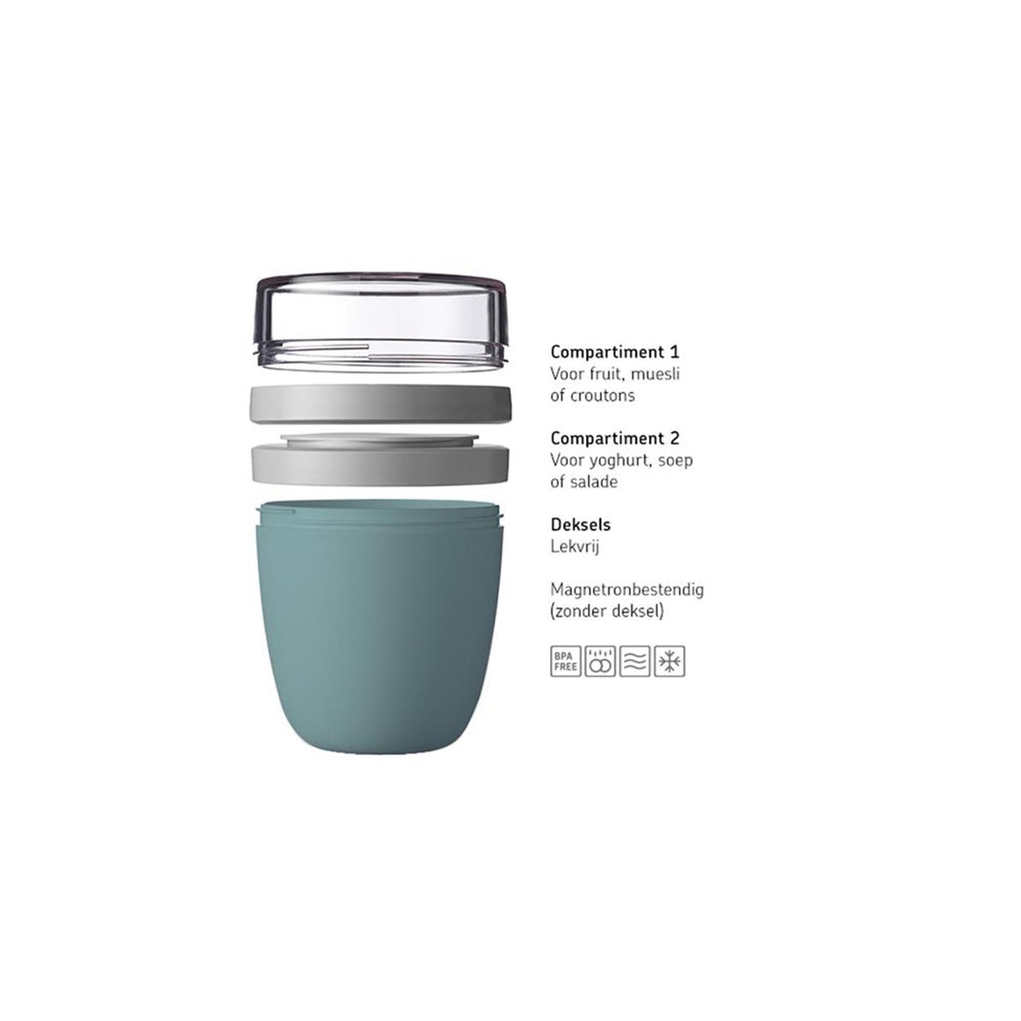 Mepal Lunchpot Ellipse Nordic Black 500 + 200 ml