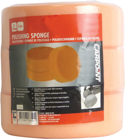 Carpoint Polierschwämme 150mm orange weich 3 Stück