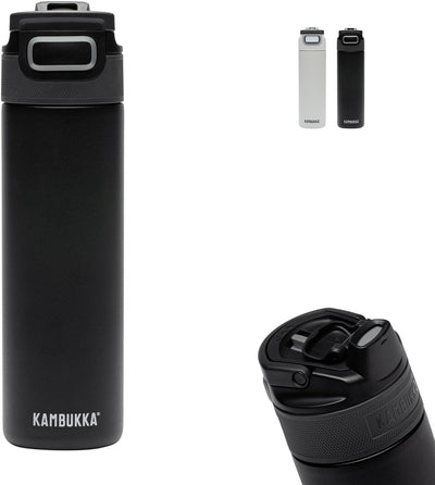 Kambukka Elton isolierte Wasserflasche 600 ml – Nightfall mit 3-in-1-Deckel und leicht zu reinigender Trinkflasche