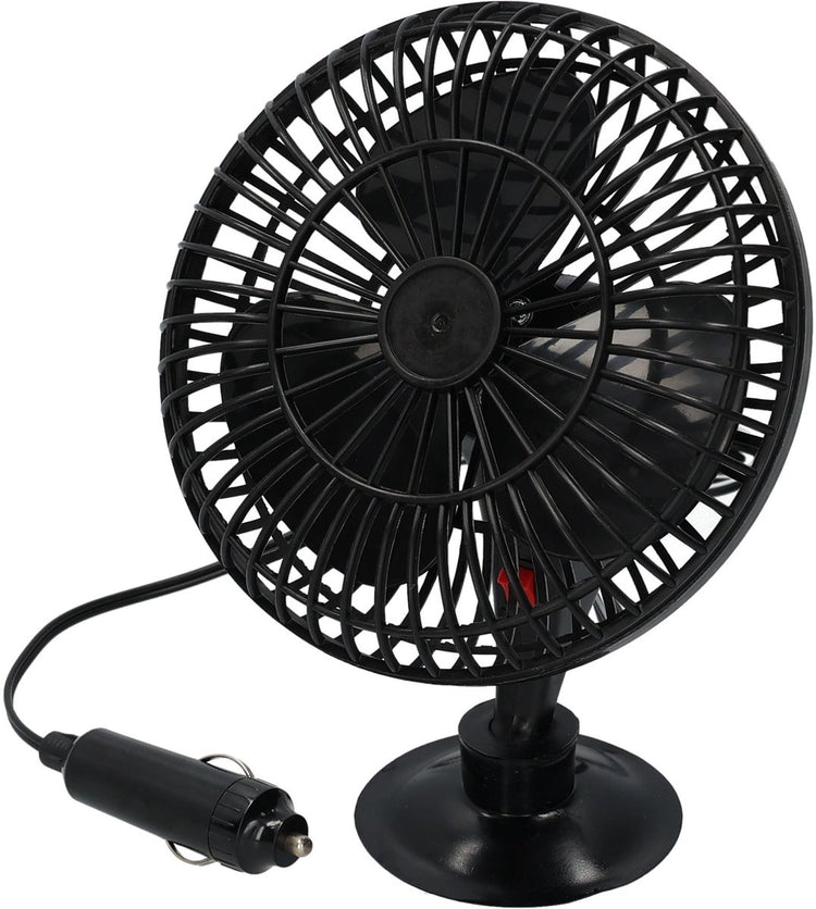 Carpoint-Lüfter 12 V – 6 Zoll – mit Saugnapf – oszillierend – 2 Meter Kabel – Kühlung