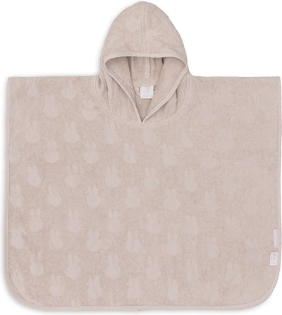 Jollein x Miffy – Baby-Frottee-Badeponcho – Badeumhang für Kinder mit Kapuze – Miffy-Jacquard – Nougat