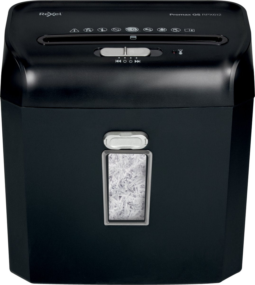 Rexel Promax Rpx612 Aktenvernichter – P4 vernichtet – bis zu 6 Blatt – 12 l – Schwarz