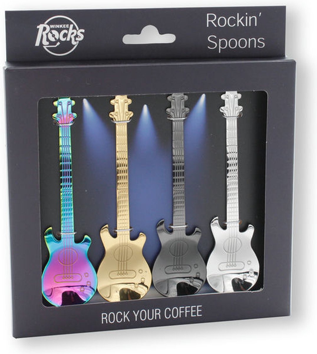 Winkee - Rockin' Spoons - Gitarren-Teelöffel (4er-Set)