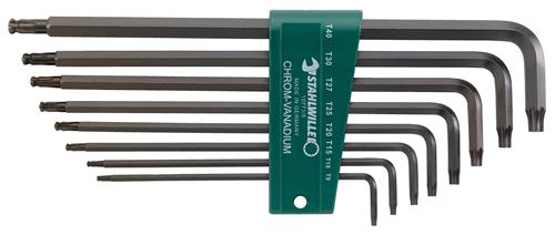 Stahlwille Torx-Innensechskantschlüsselsatz lang + Kugelkopf