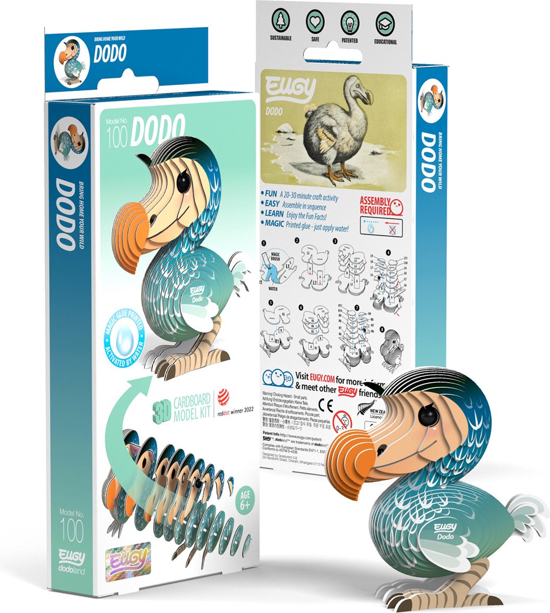 Eugy 3D-Puzzle – Dodo – Vögel – nachhaltig – alle sammeln – 6 Jahre