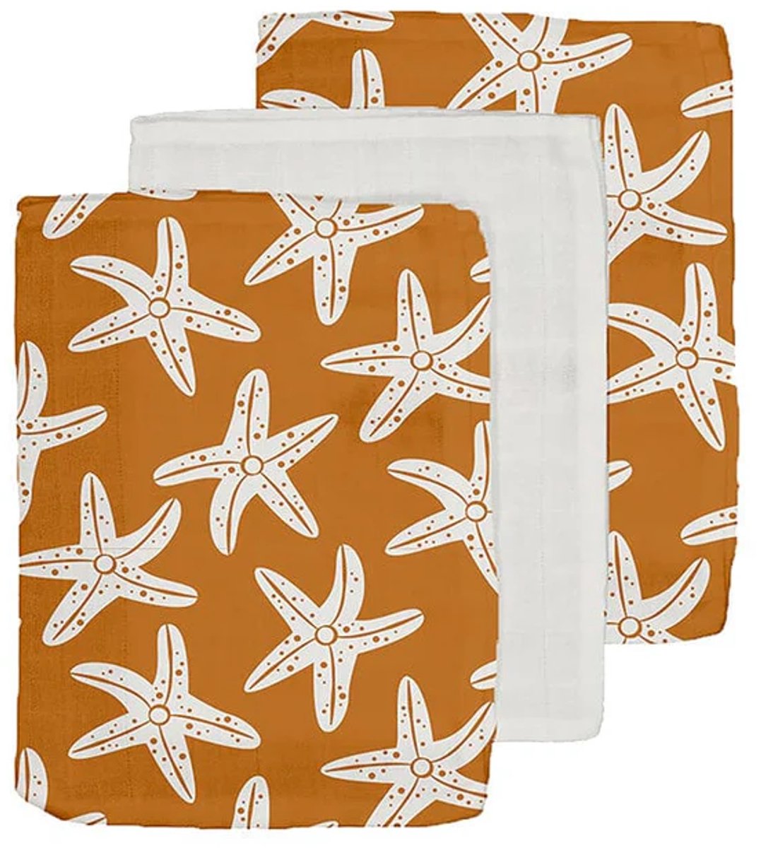 Seastar | Orange hydrophile Waschhandel - 3 Stücke