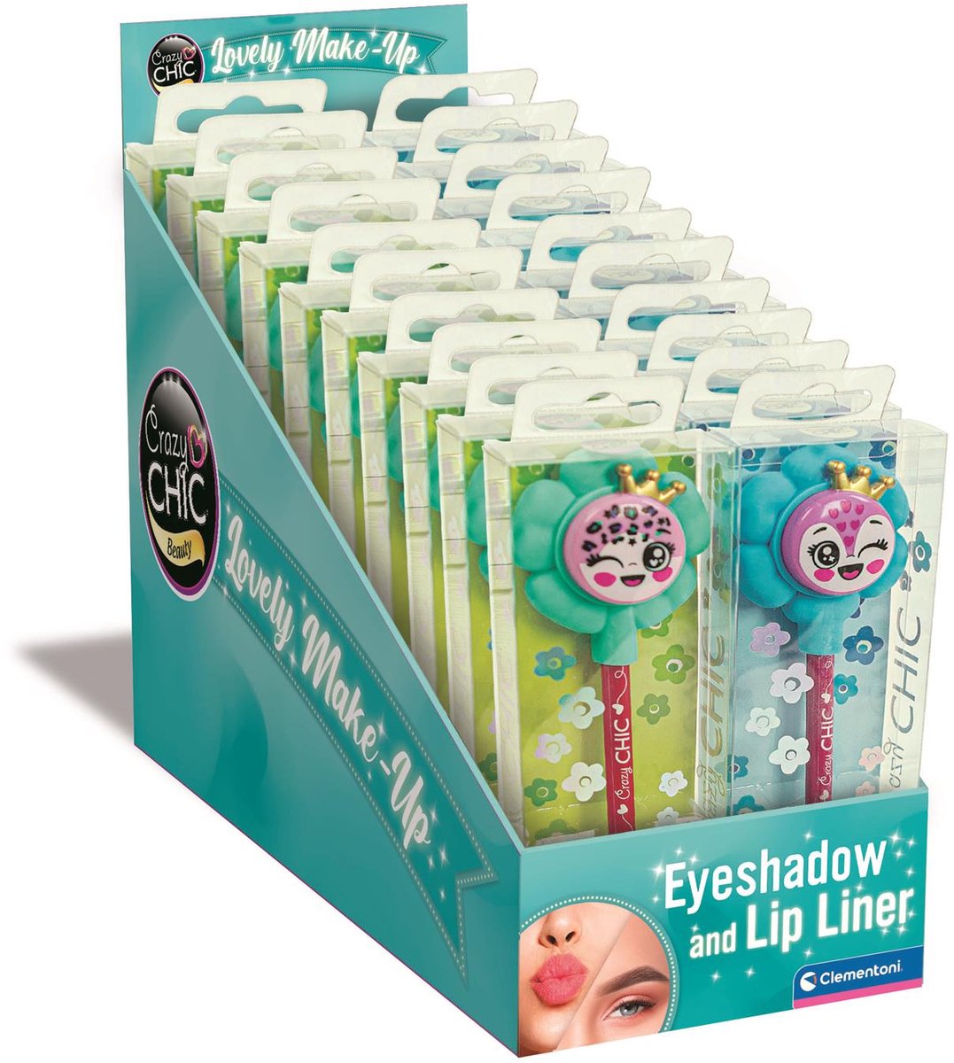 Clementoni Crazy Chic Lidschatten und Lipiner Bloem - türkisblau
