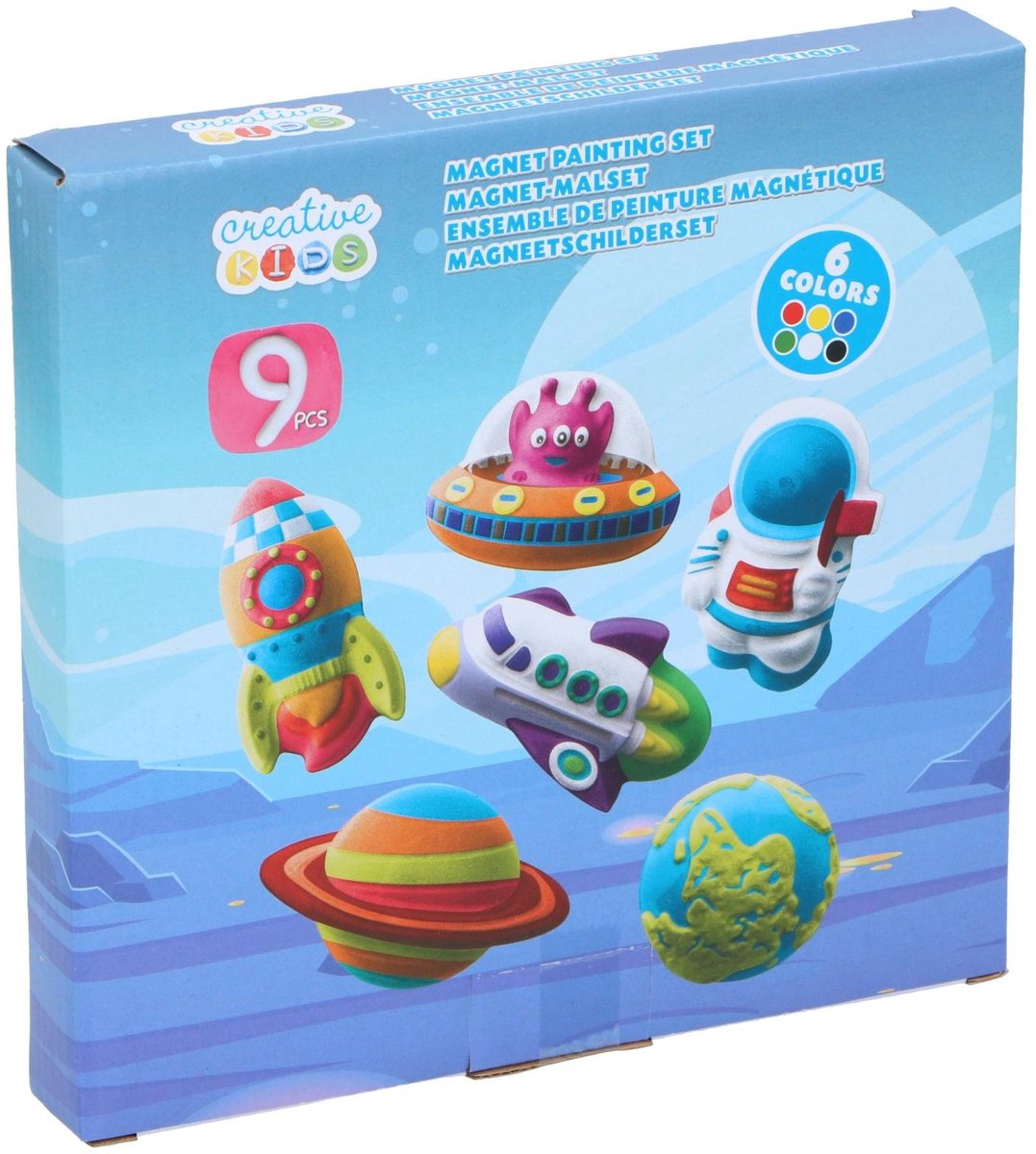 Kreatives Kinder-Magnetfarben-Set – Magnet-Maler-Set Kinder – 9-teilig – inklusive Farbe und Pinsel – kreatives Spielzeug – sortiert