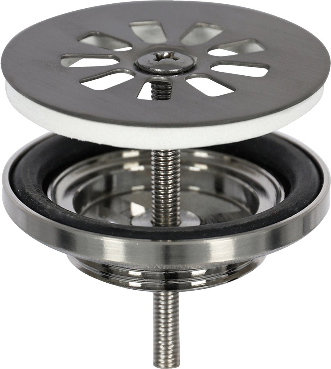Differnz Ablassschraube Gun Metal - Ablassschraube für Waschbecken - ã˜ 64 mm - 6m Schraube