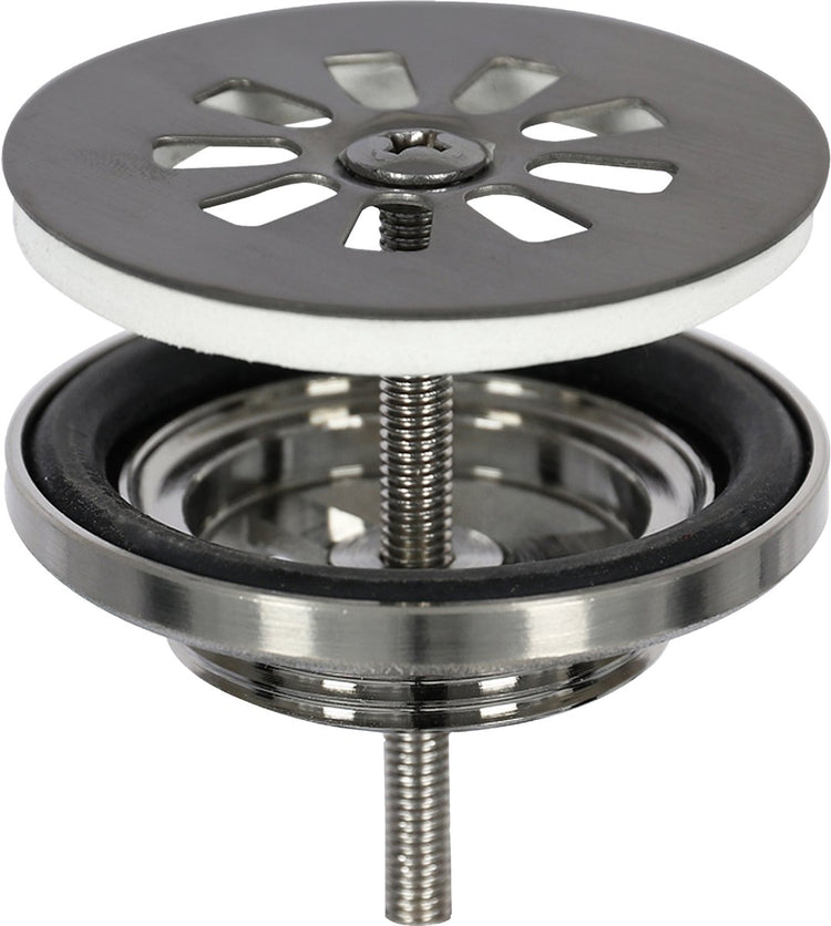 Differnz Ablassschraube Gun Metal - Ablassschraube für Waschbecken - ã˜ 64 mm - 6m Schraube