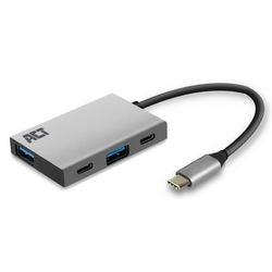 ACT-Konnektivität USB-C-Hub 4-Port mit 2x USB-C und 2x USB-A