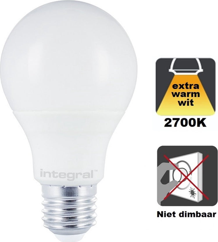 Integrierte LED – E27-LED-Lampe – 13,5 Watt – 2700 K – 1521 Lumen – mattierte Abdeckung – nicht dimmbar