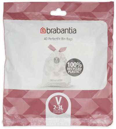 Brabantia Perfectfit Müllsäcke – 2 3 l – Code V – 40 Stück