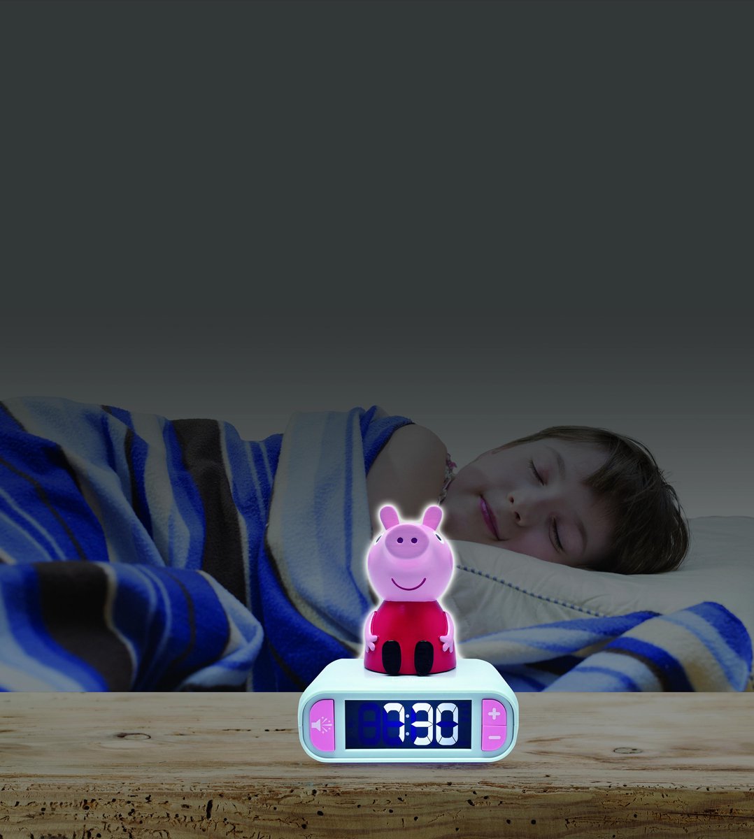 Lexibook Peppa Pig Nachtlichtwecker mit Geräuschen
