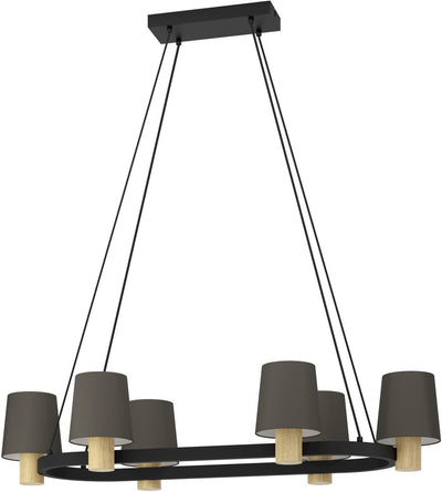 Eglo Edale Hängelampe – E27 – 108 cm – Schwarz|Braun|Cappuccino