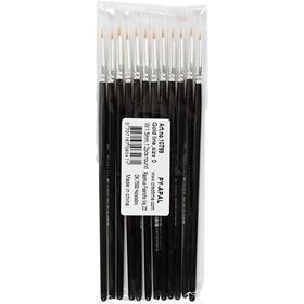 Creativ Company Gold Line Pinsel, Dim 1, L: 17 cm, b: 1,5 mm, rund, 12 Stück 1 Box