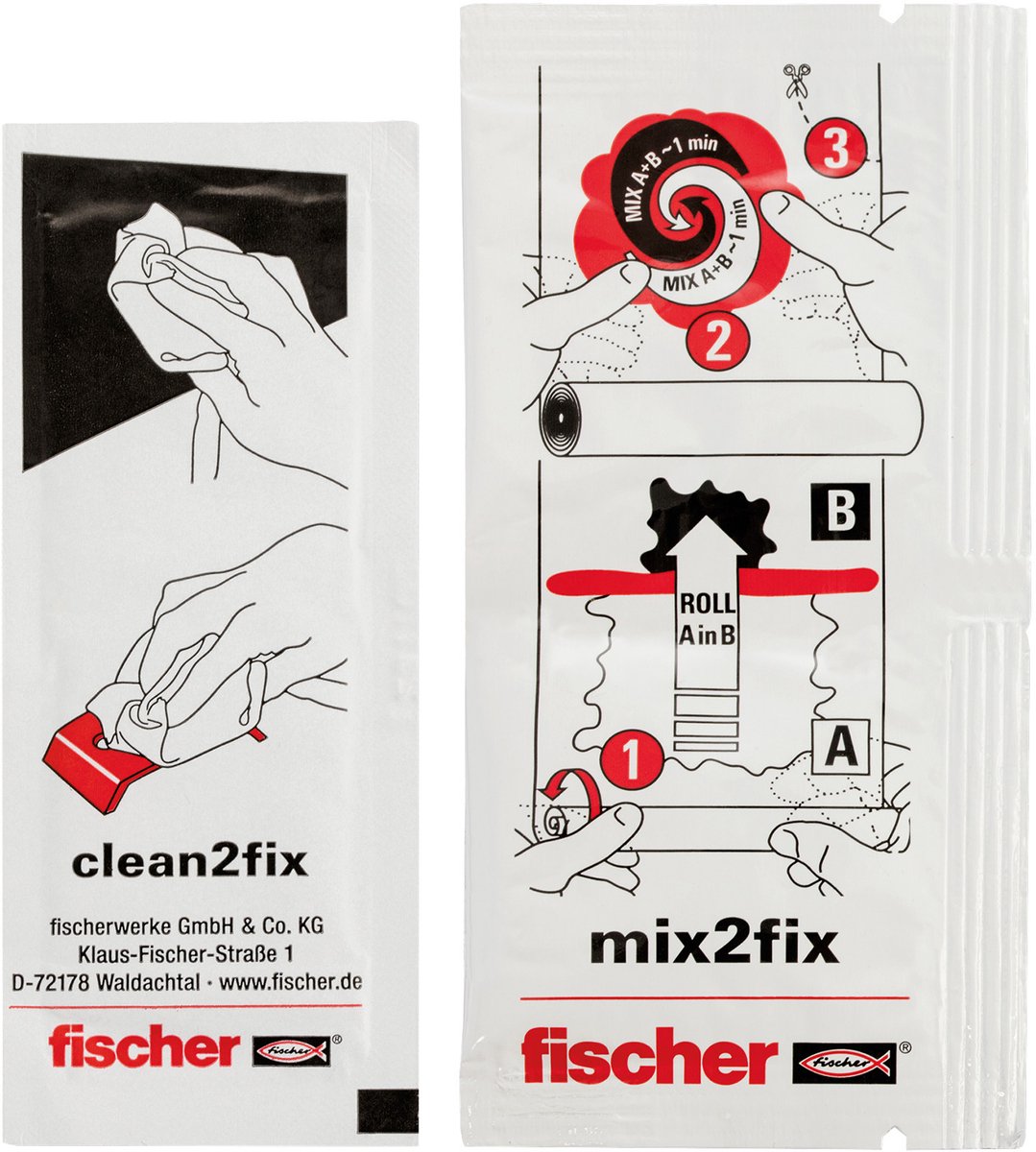 Fischer Gow Multipack Badezimmerkleber (4 Stück) – 570404
