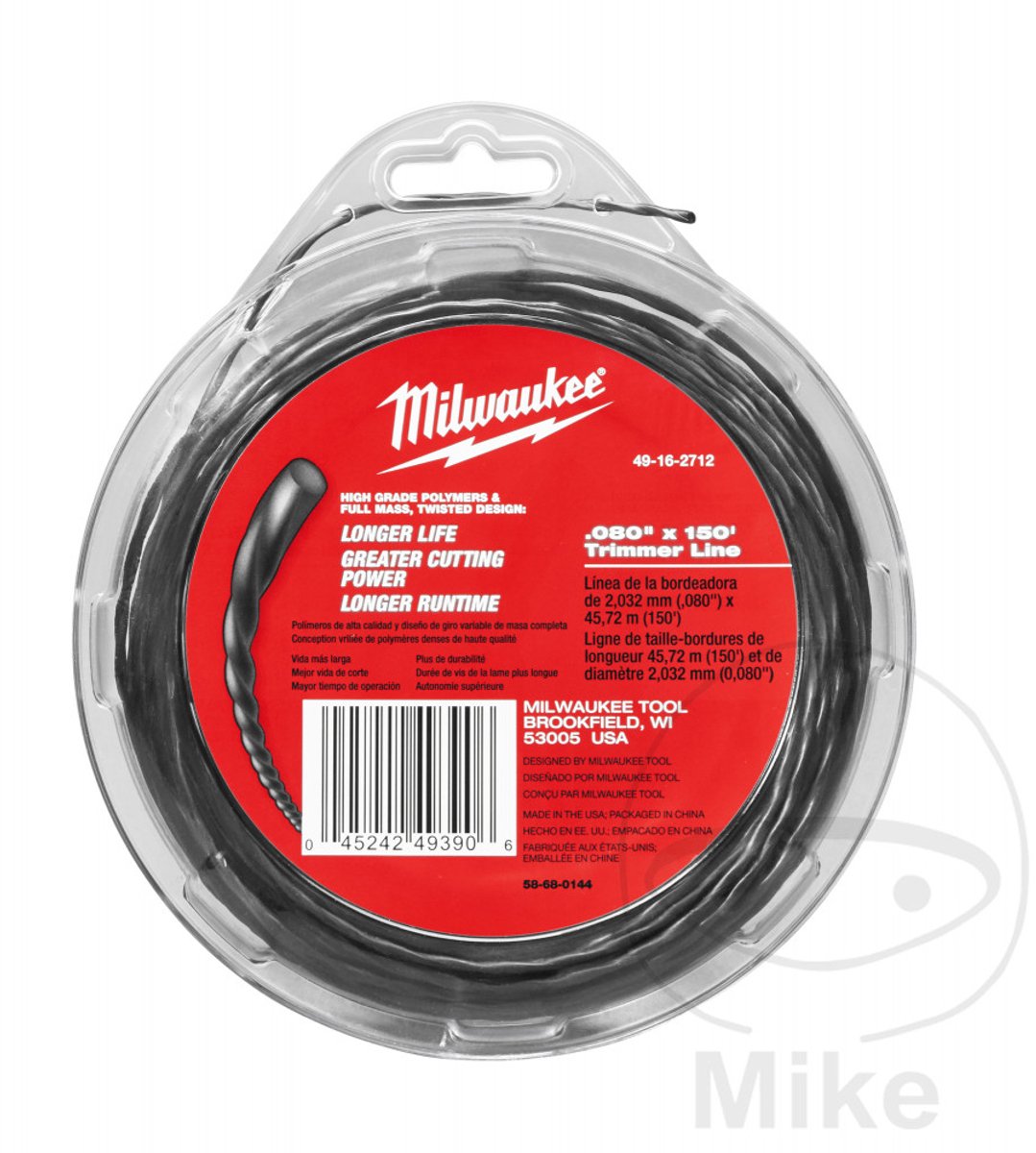 Milwaukee Zubehör Trimmerdraht 2 mm x 45 m – 49162712