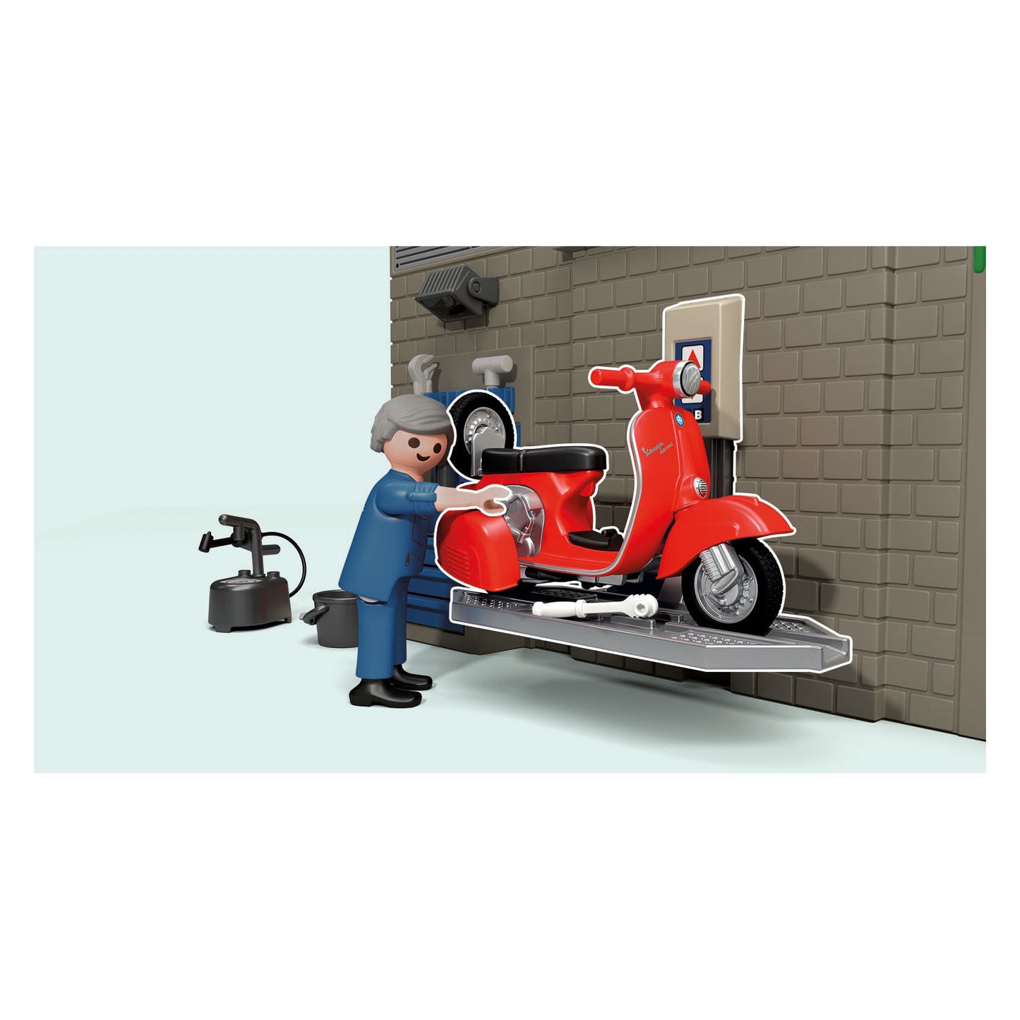Playmobil 60s Workshop mit Vespa