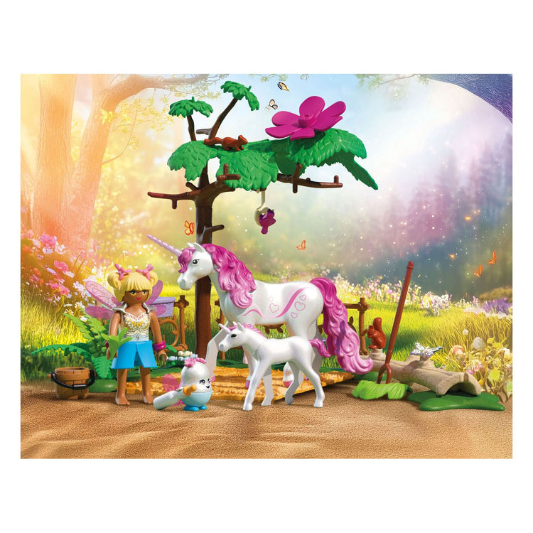 Playmobil 71839 Magisches Einhorn -Stabilen für Mutter und Fohlen
