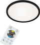 Briloner - LED Deckenleuchte - dimmbare Deckenleuchte - mit Hintergrundbeleuchtung - inkl. Fernbedienung - 18 Watt - 2400 Lumen - Weiß-Schwarz